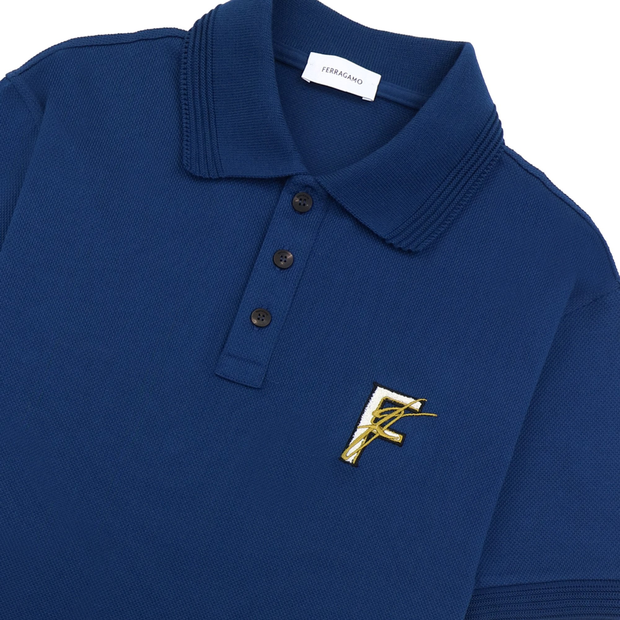 Ferragamo Cotton Polo Shirt Blue