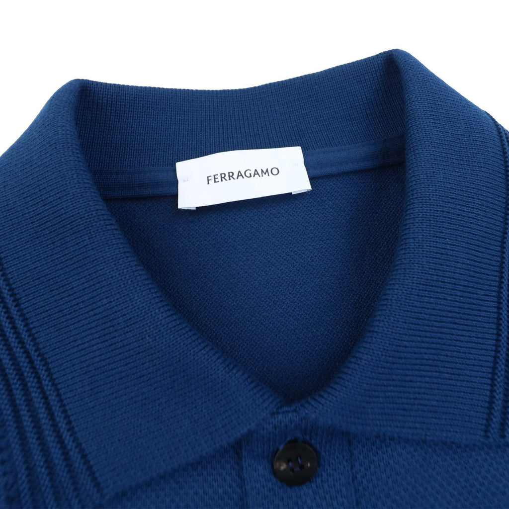 Ferragamo Cotton Polo Shirt Blue