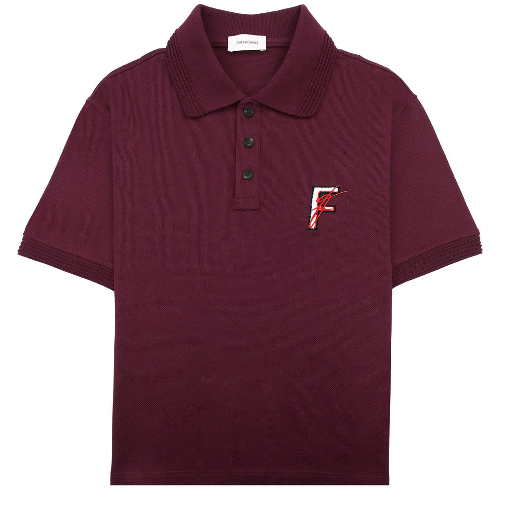Ferragamo Cotton Polo Shirt Oxblood