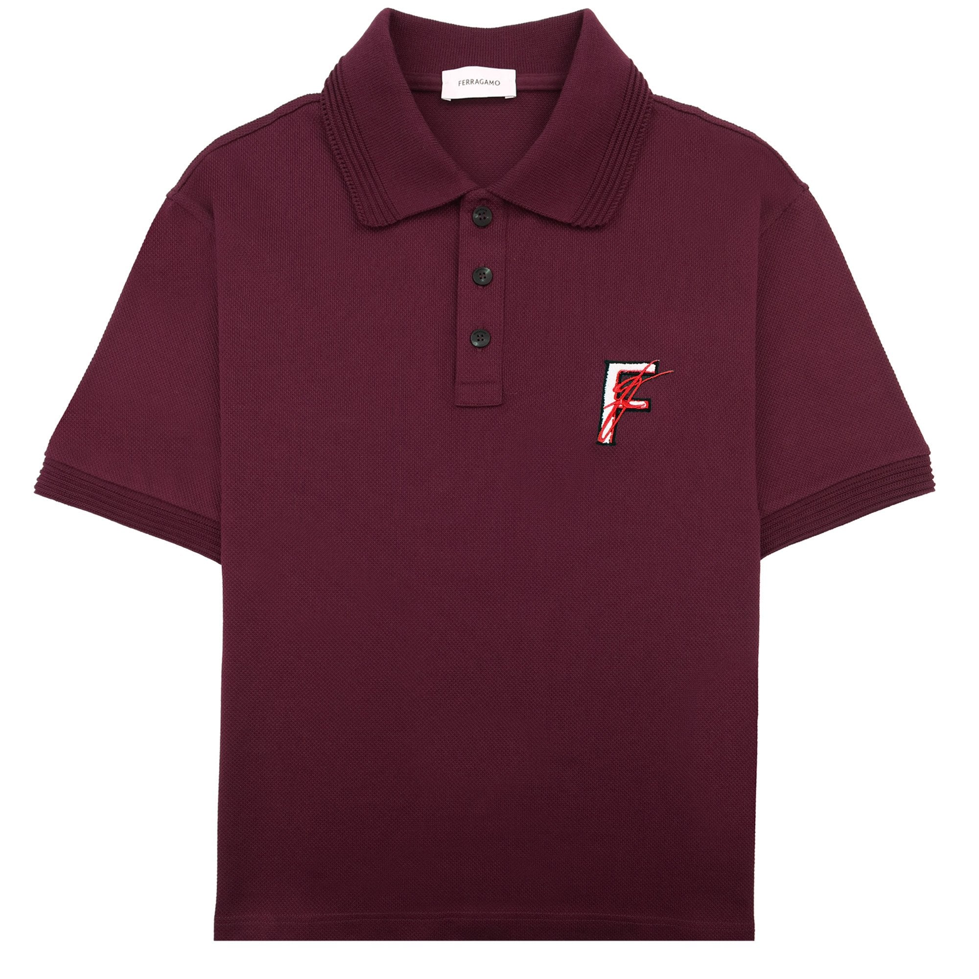 Ferragamo Cotton Polo Shirt Oxblood