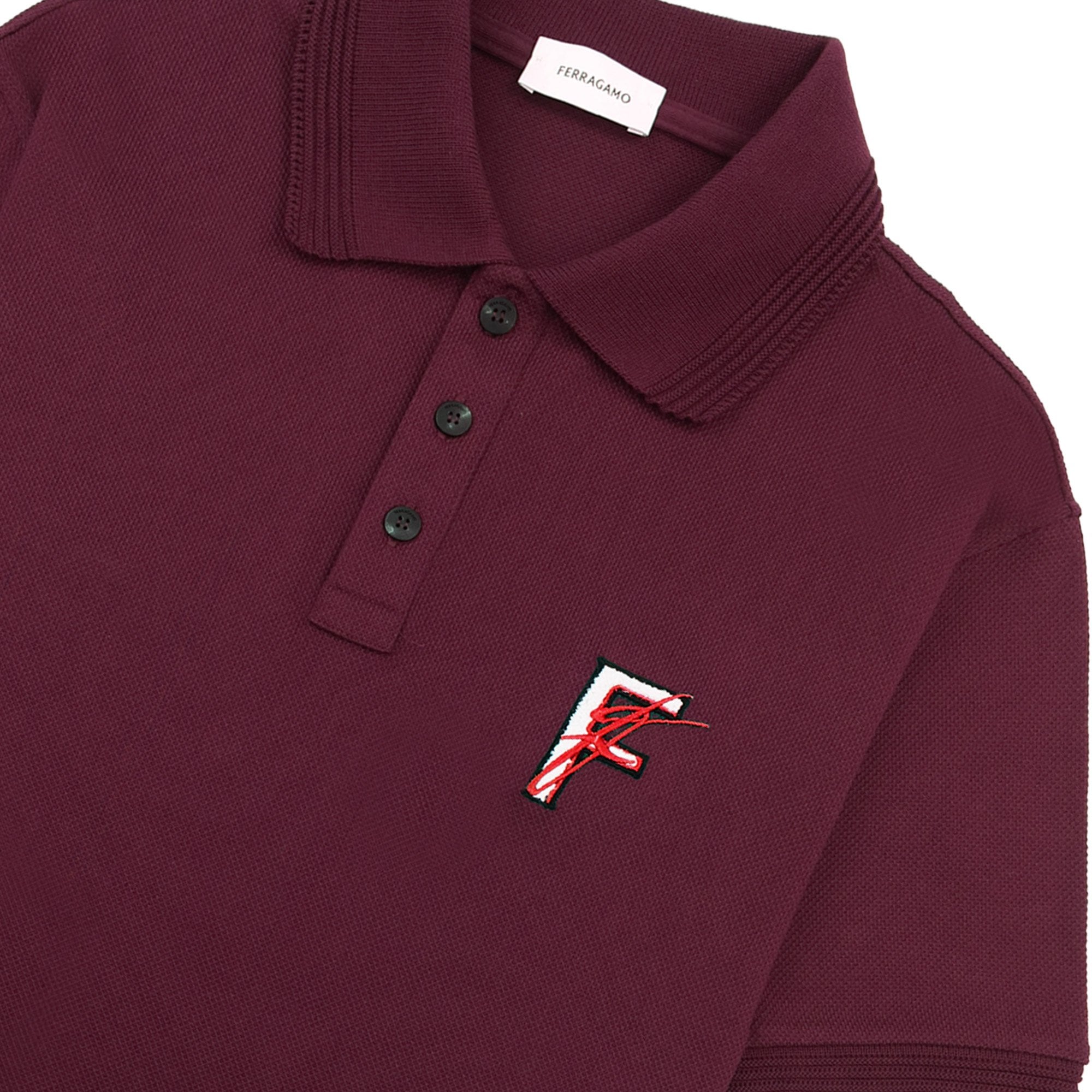 Ferragamo Cotton Polo Shirt Oxblood