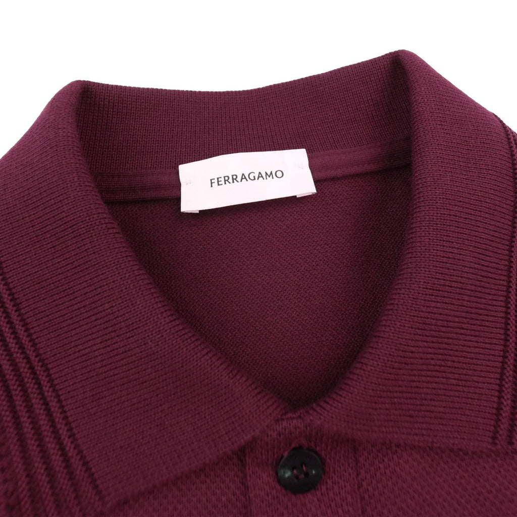 Ferragamo Cotton Polo Shirt Oxblood