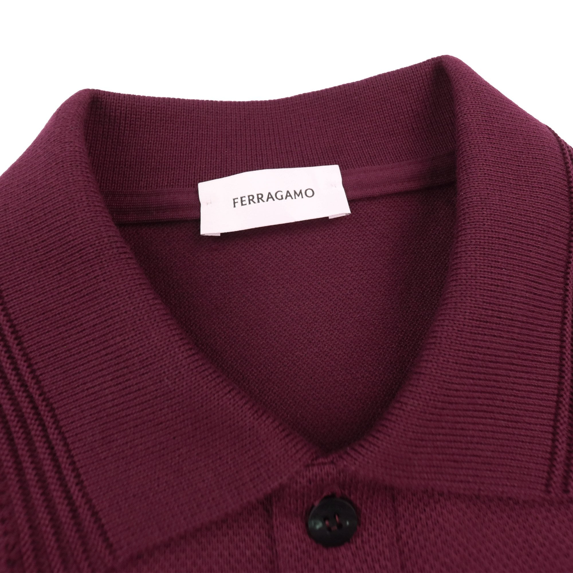 Ferragamo Cotton Polo Shirt Oxblood