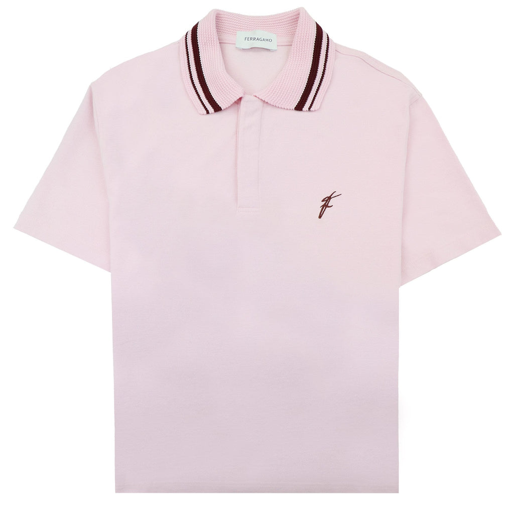 Ferragamo Organic Cotton Polo Shirt Cotton Candy
