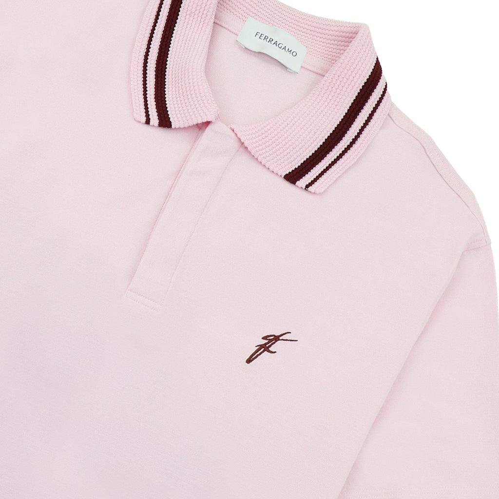 Ferragamo Organic Cotton Polo Shirt Cotton Candy