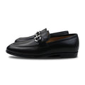 Ferragamo Moccasin With Gancini Ornament Nero