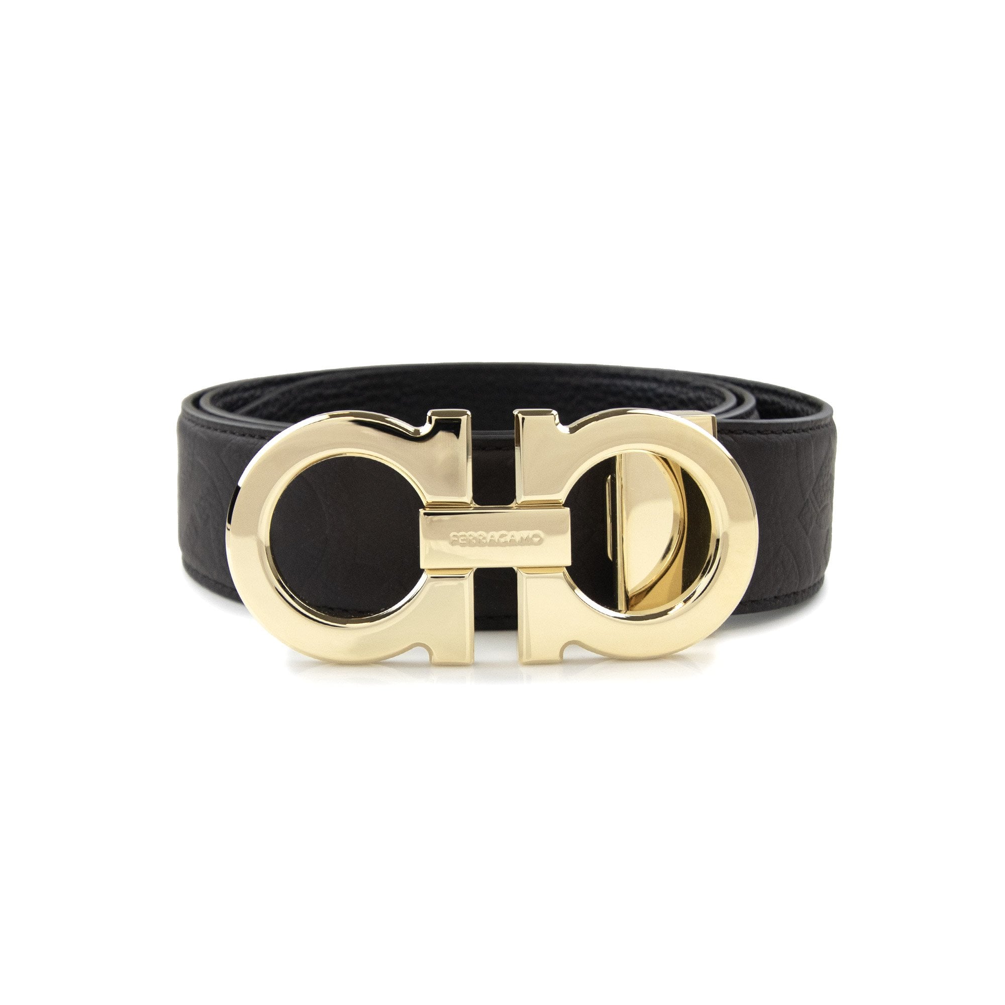 Ferragamo Reversible And Adjustable Gancini Belt Brown/Black