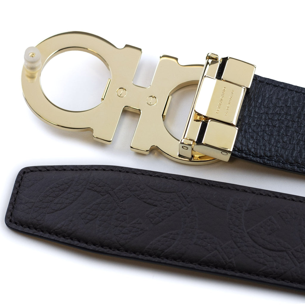 Ferragamo Reversible And Adjustable Gancini Belt Brown/Black