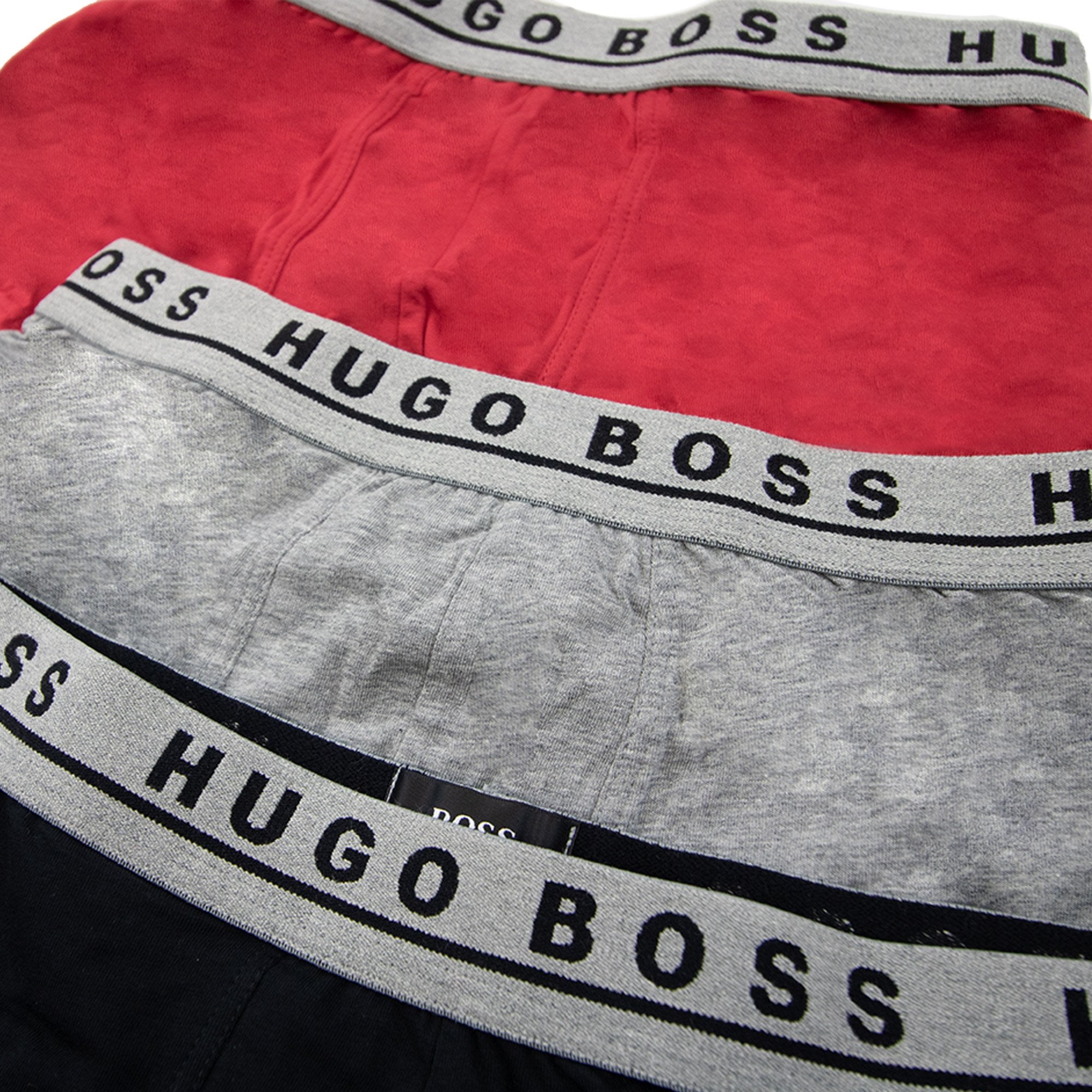 Hugo Boss 3 Pack Boxers Blk Grey Red
