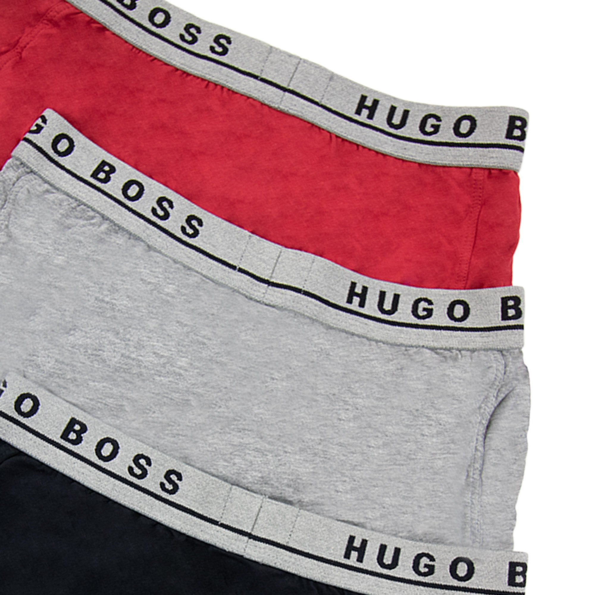 Hugo Boss 3 Pack Boxers Blk Grey Red