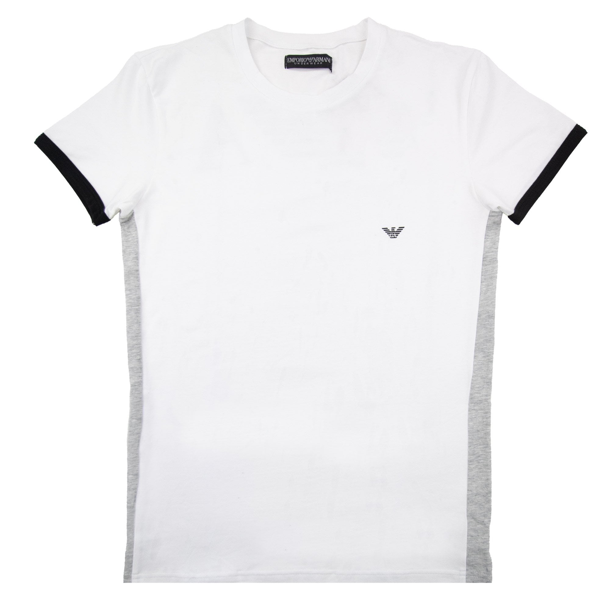 Emporio Armani Logo Side Stripe T Shirt White