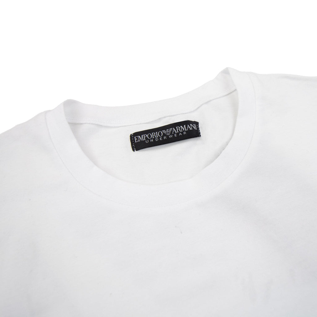 Emporio Armani Logo Side Stripe T Shirt White