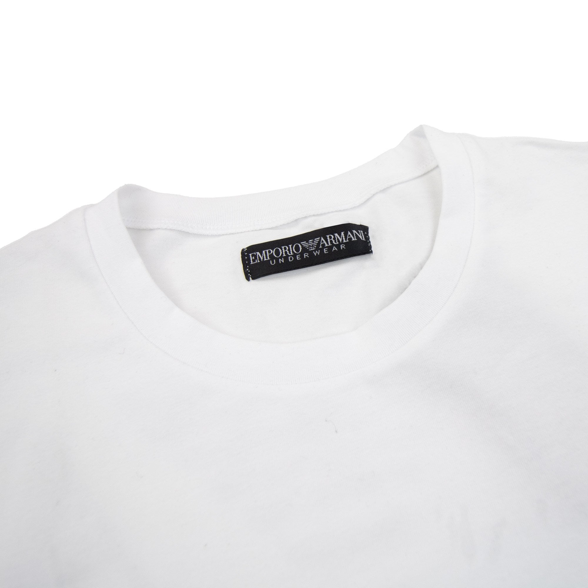 Emporio Armani Logo Side Stripe T Shirt White