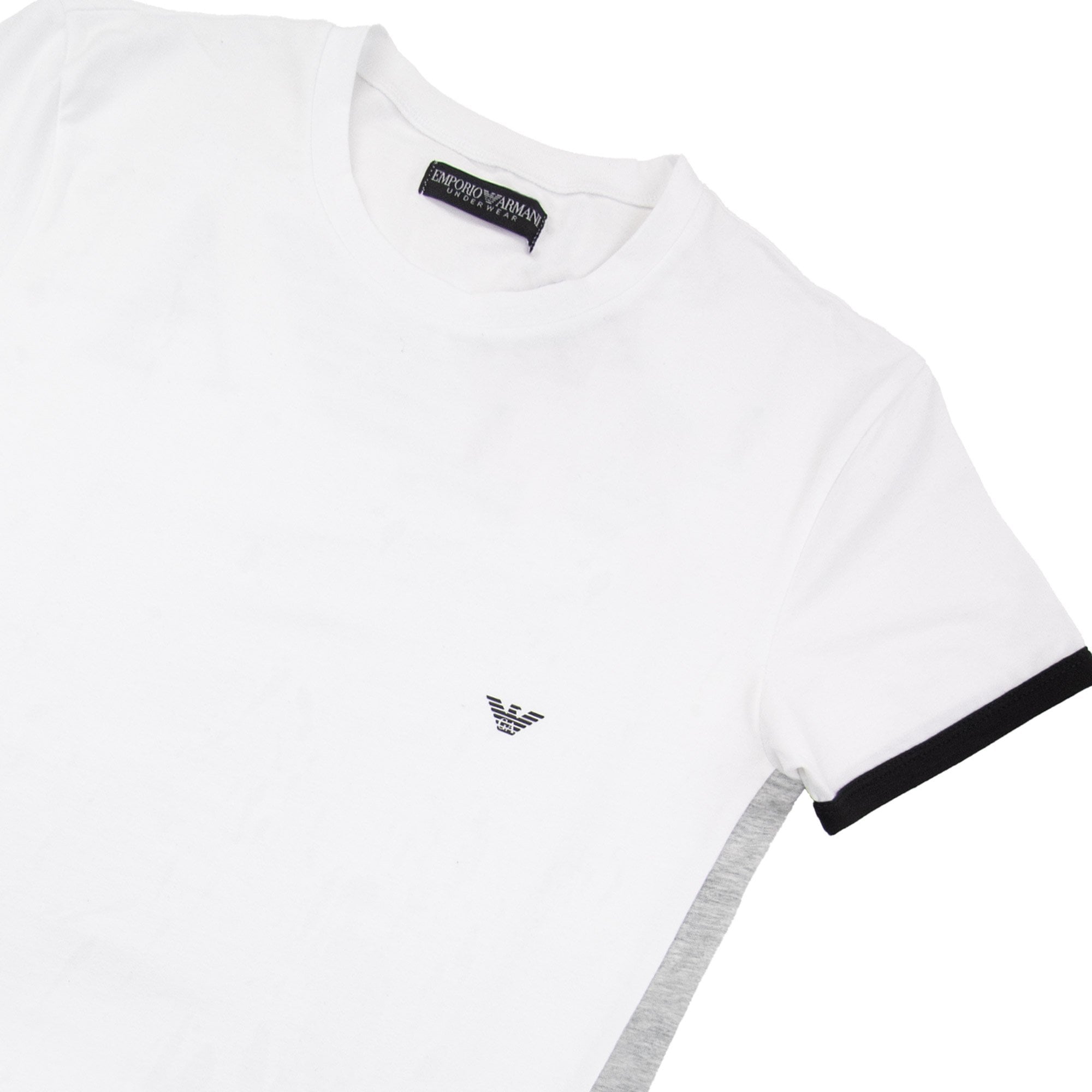 Emporio Armani Logo Side Stripe T Shirt White