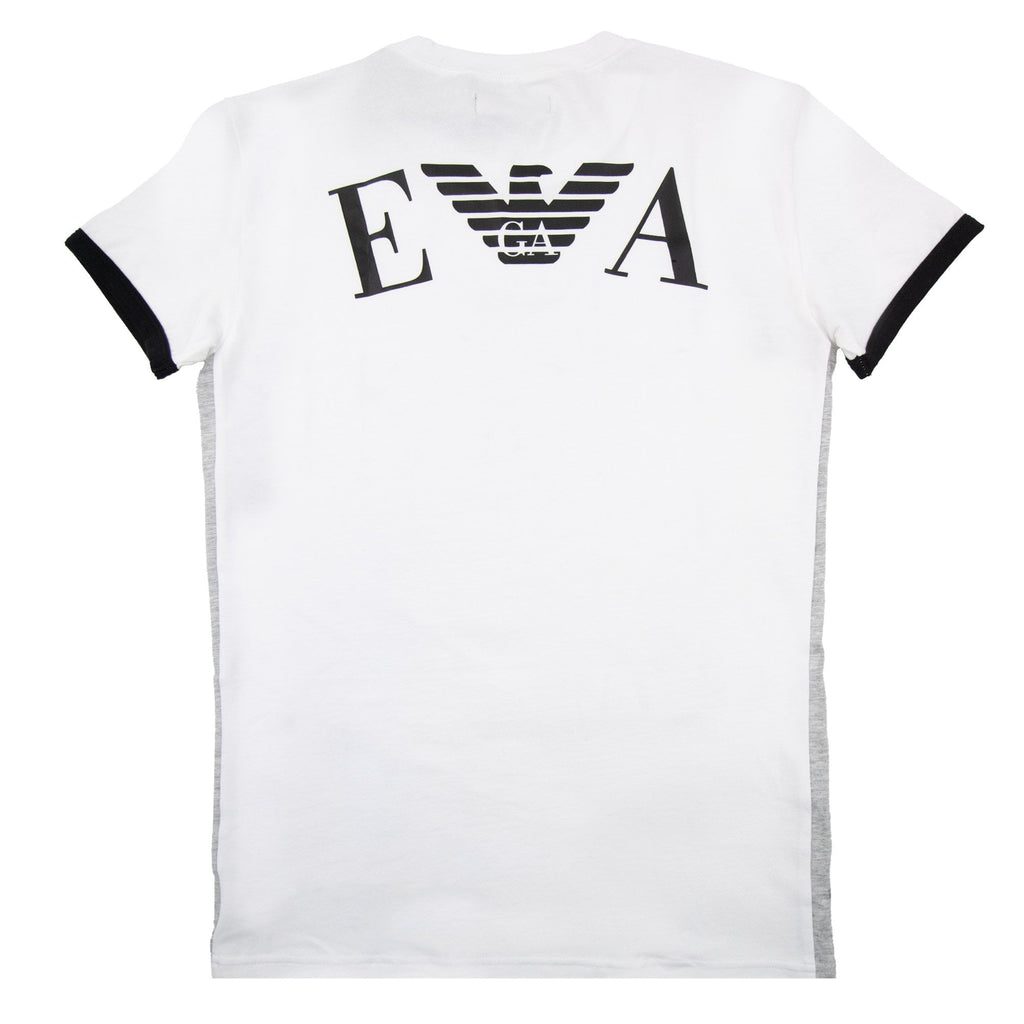 Emporio Armani Logo Side Stripe T Shirt White