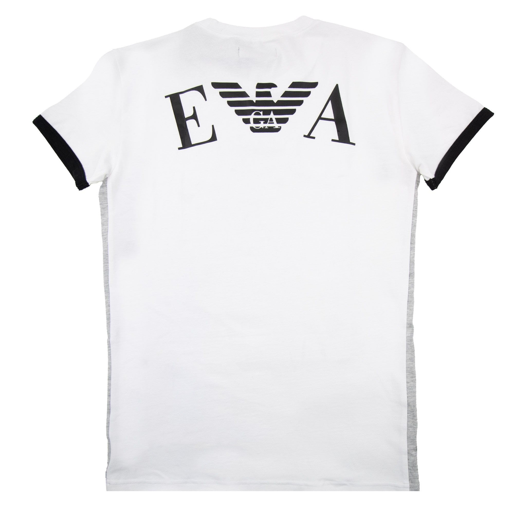 Emporio Armani Logo Side Stripe T Shirt White