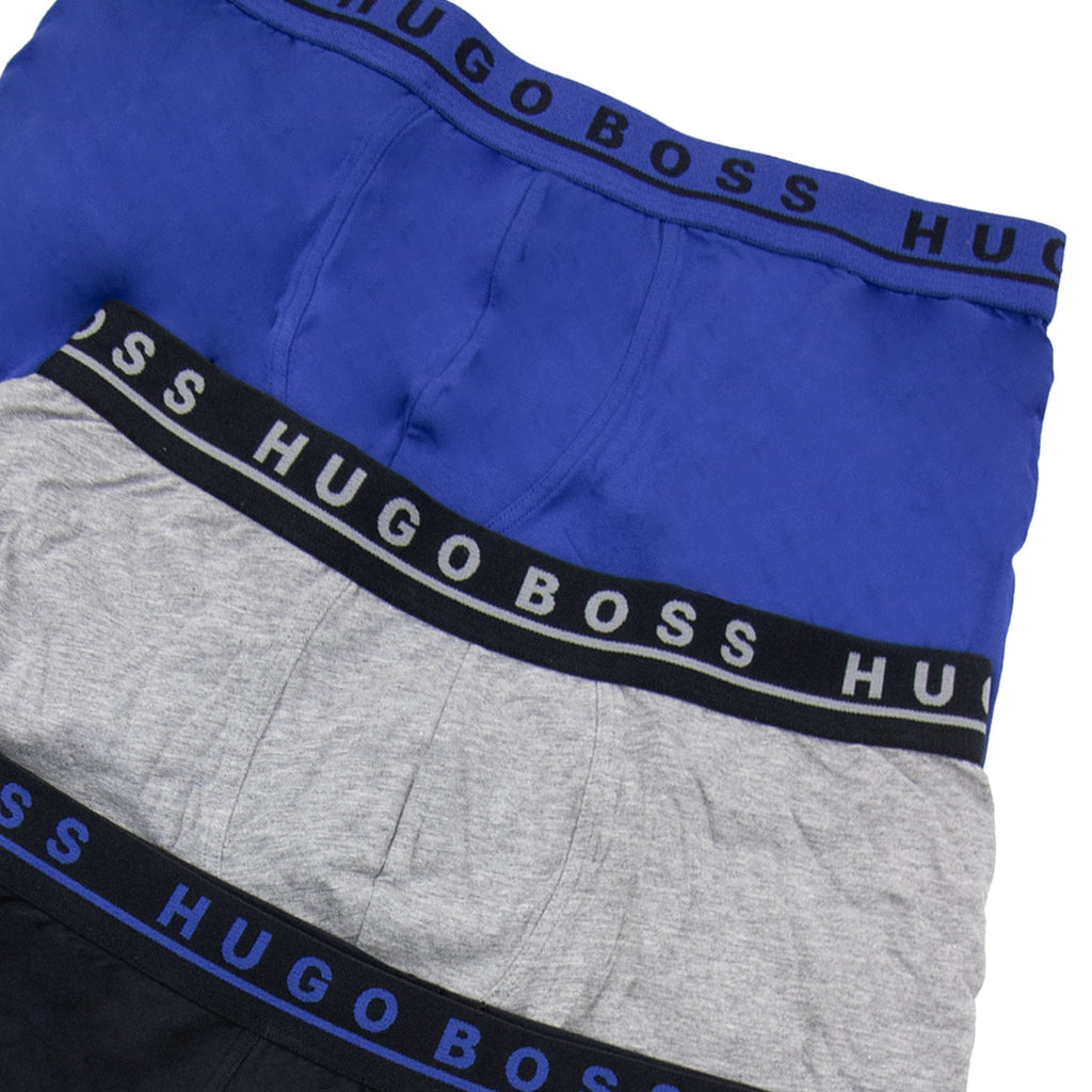 Hugo Boss Three Pack Of Stretch Cotton Boxer Blk Grey Blue
