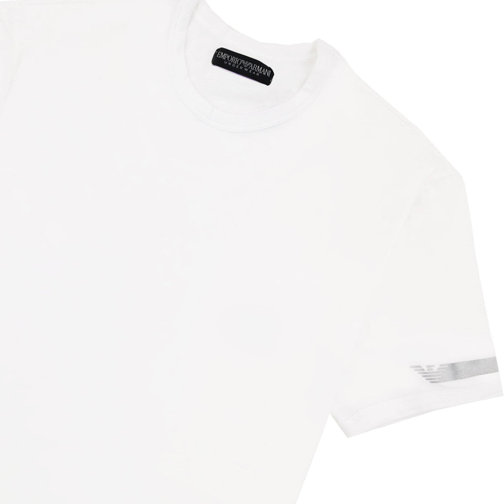 Emporio Armani Arm Tape Logo S/s T Shirt White