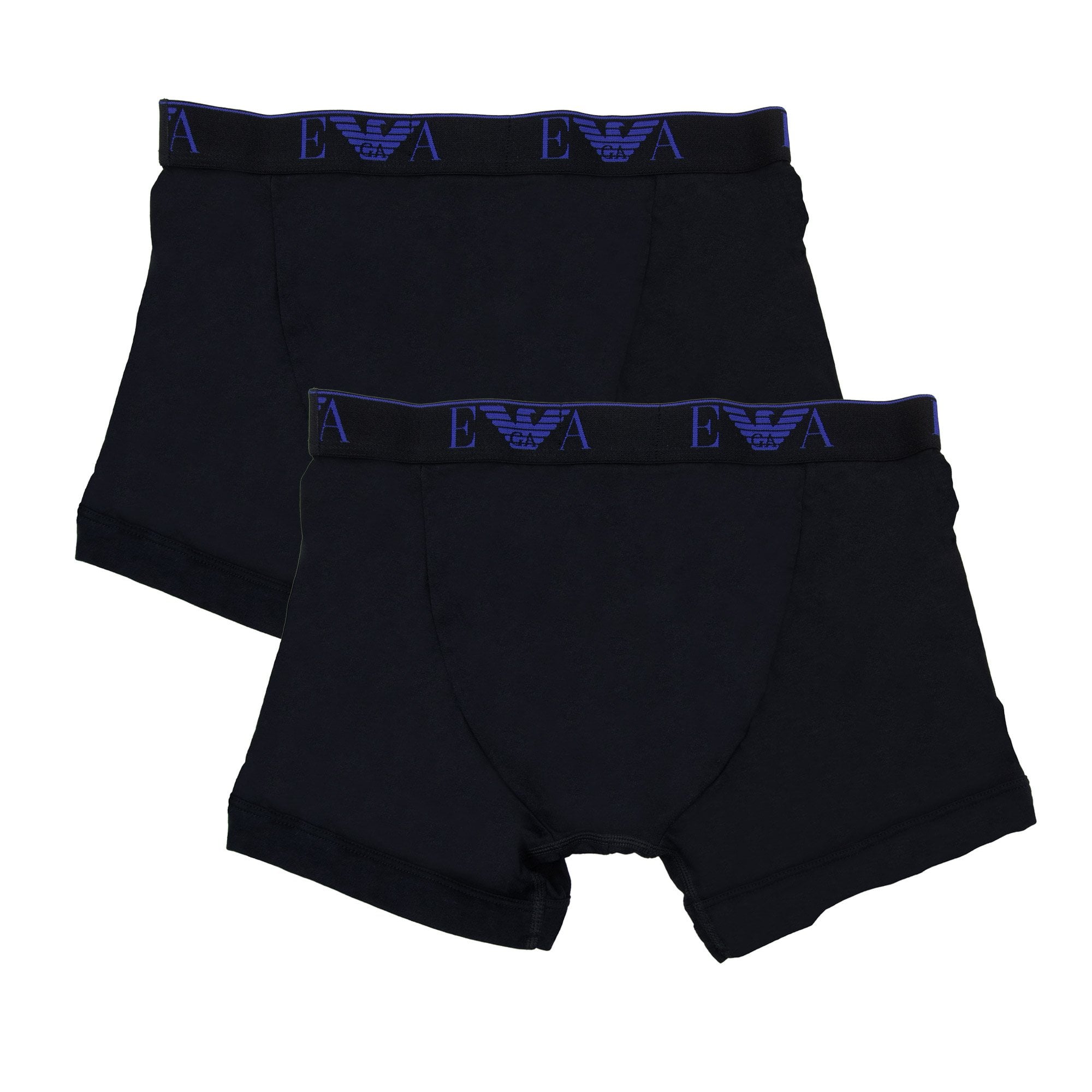 Emporio Armani 2 Pack Stretch Cotton Boxer Black/black