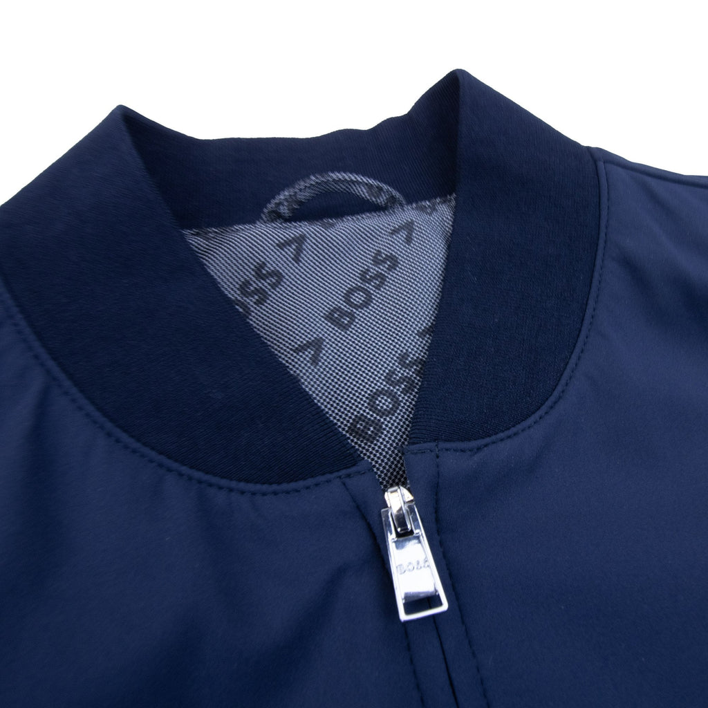 Hugo Boss Slim-fit Jacket In Performance-stretch Jersey Navy 404