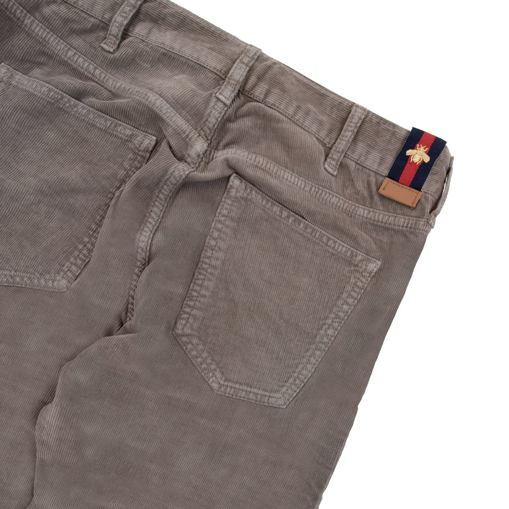 Gucci Bee Logo Velvet Corduroy Pants Beige