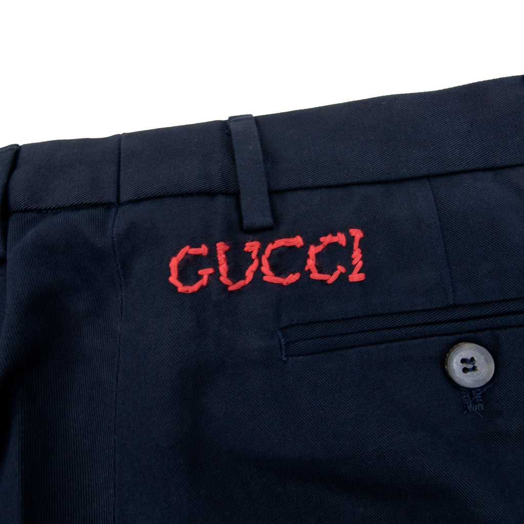 Gucci Back Logo Regular Chino Navy