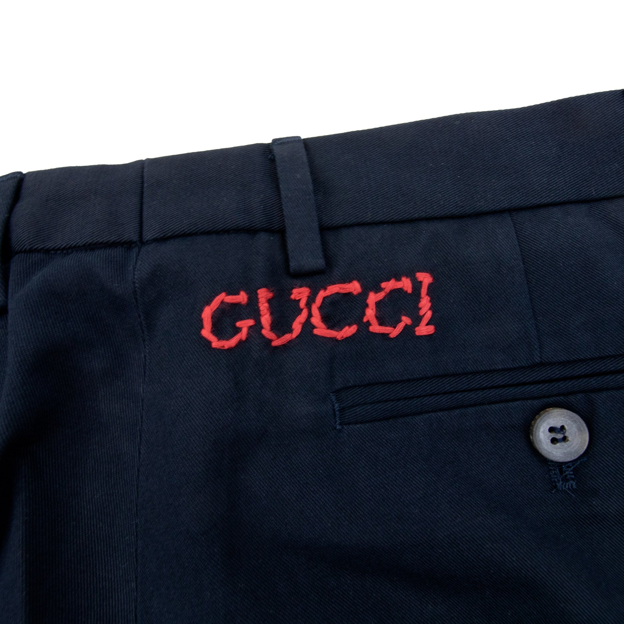 Gucci Back Logo Regular Chino Navy