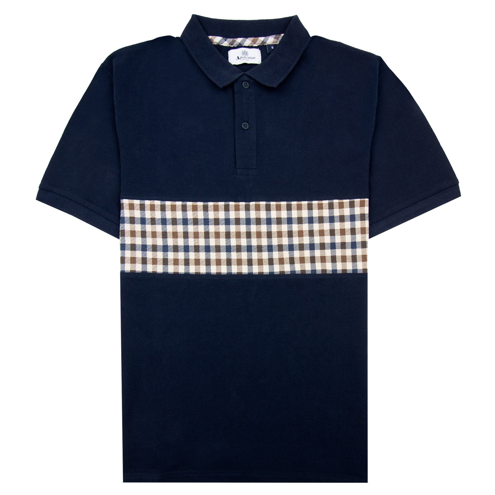 Aquascutum Iconic Insert Polo Navy 11