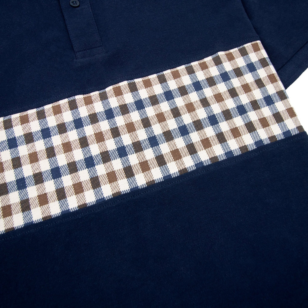 Aquascutum Iconic Insert Polo Navy 11