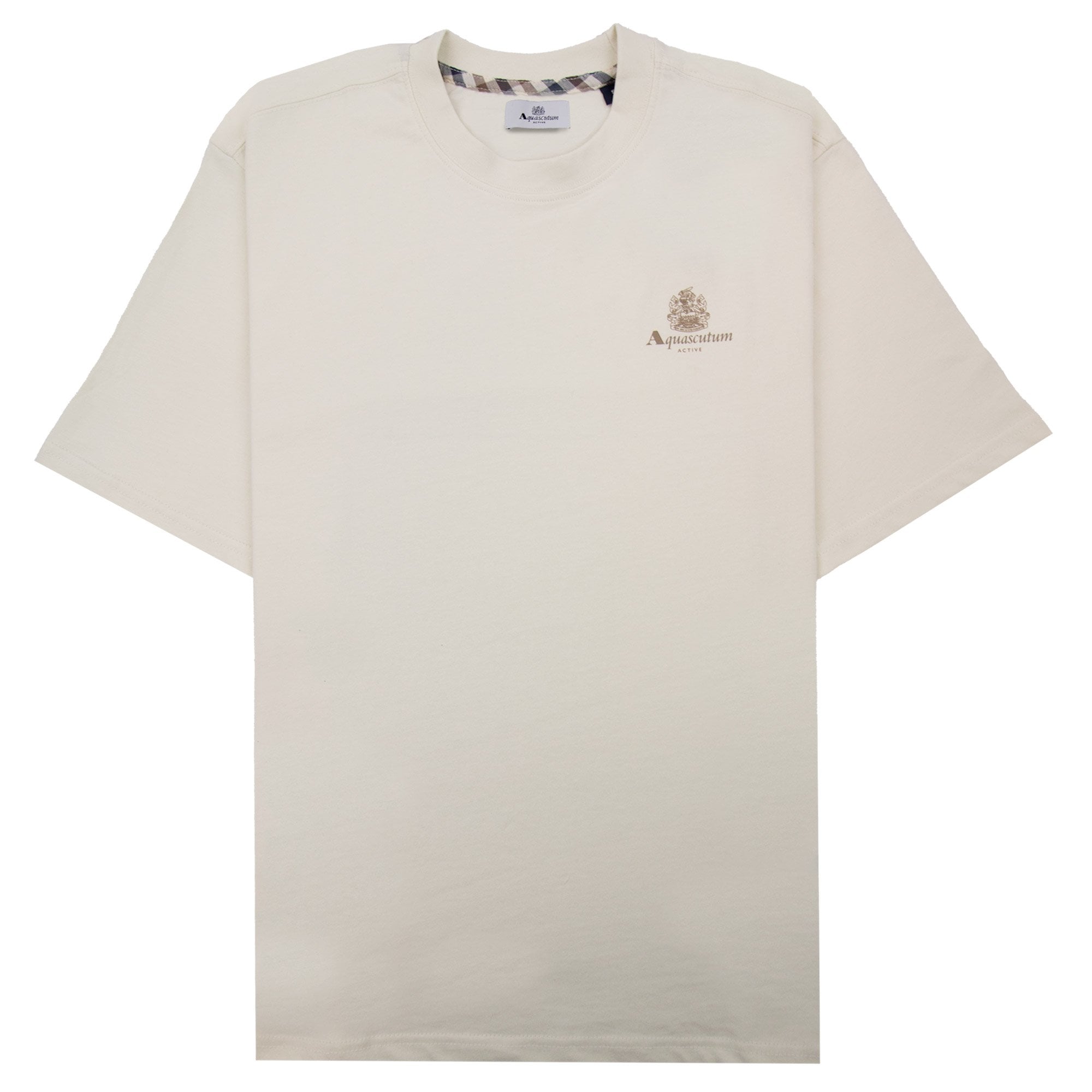 Aquascutum Active Small Logo T Shirt Old White