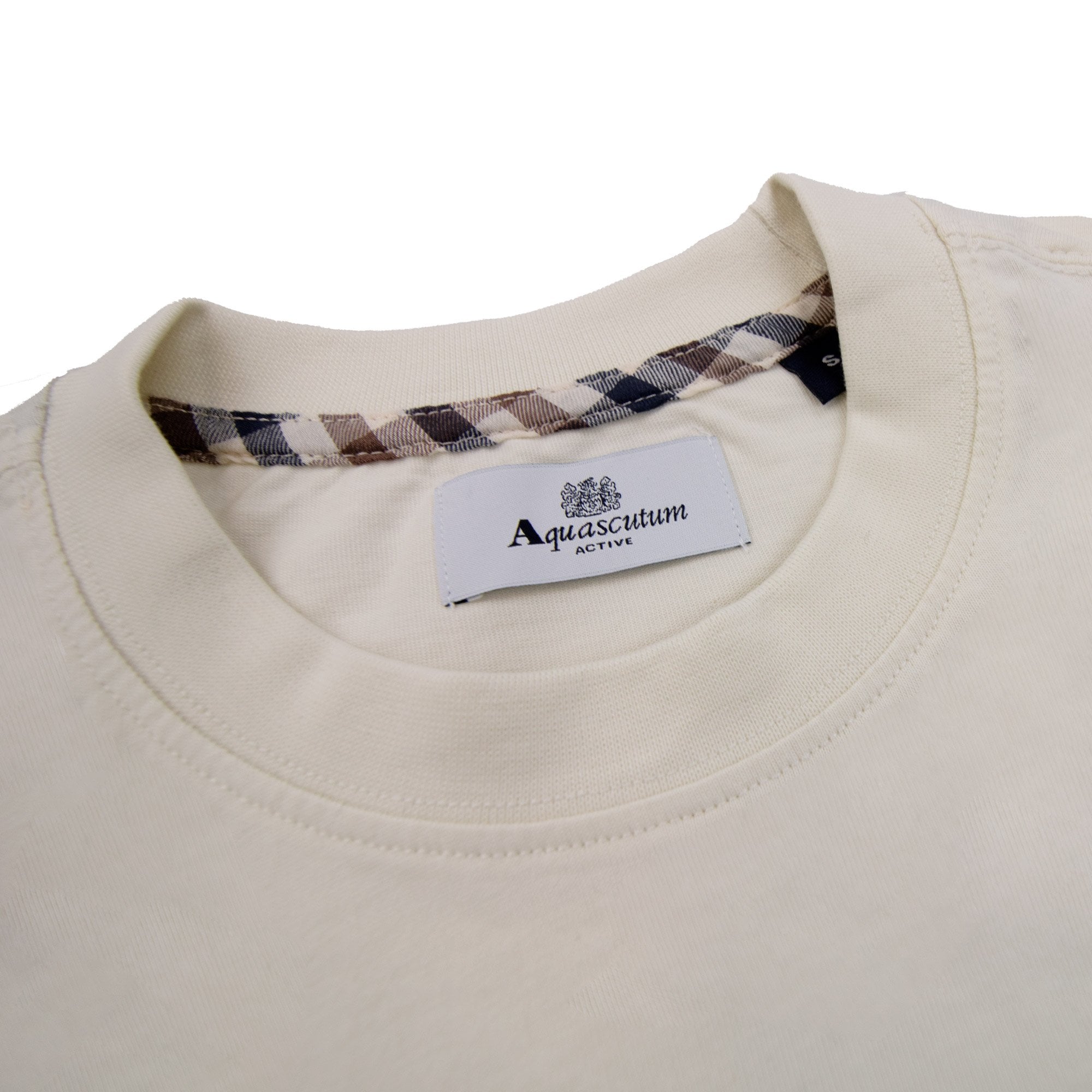 Aquascutum Active Small Logo T Shirt Old White