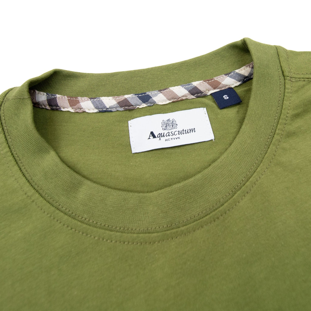 Aquascutum Active Small Logo T Shirt Army Green
