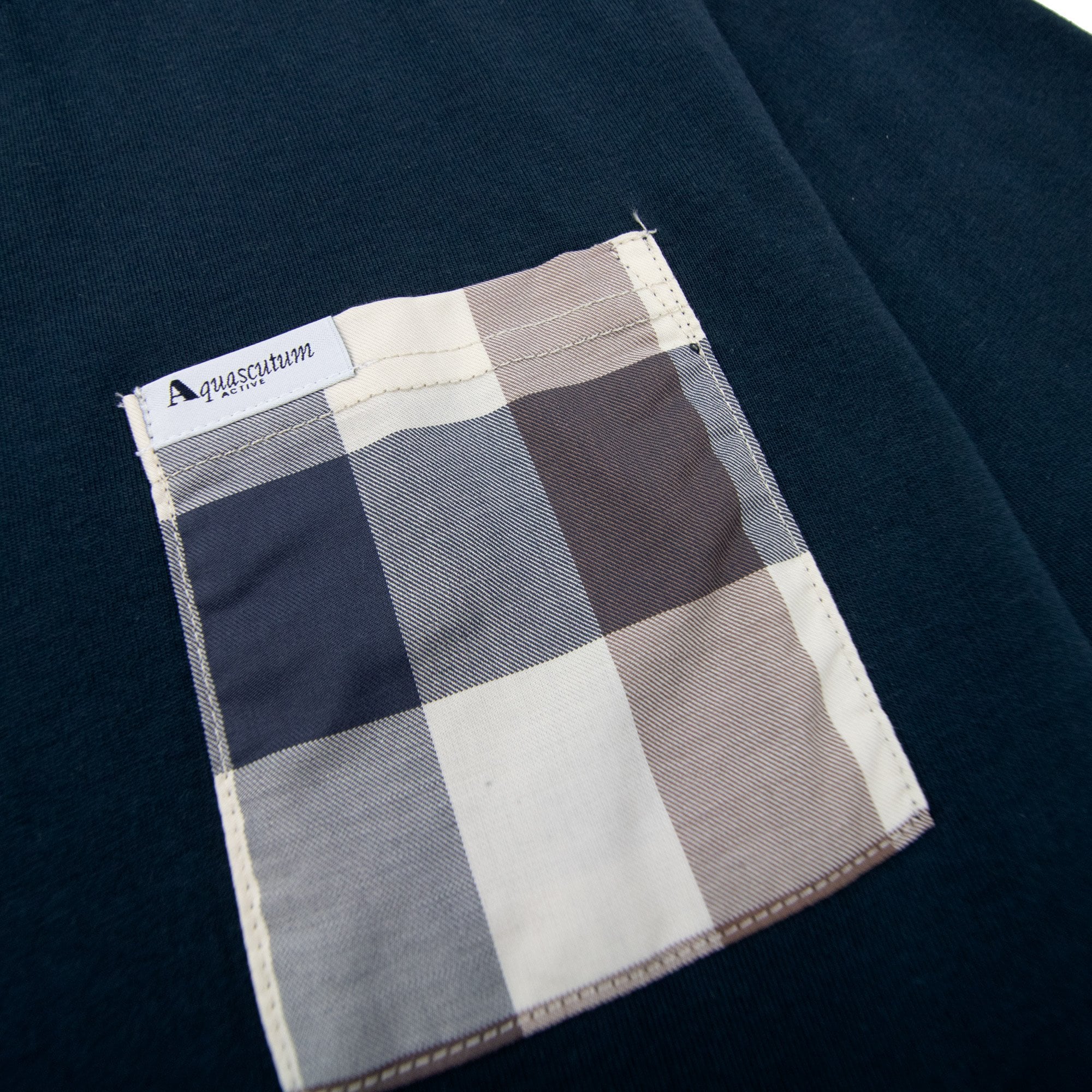 Aquascutum Macro Club Check T-shirt Navy 11