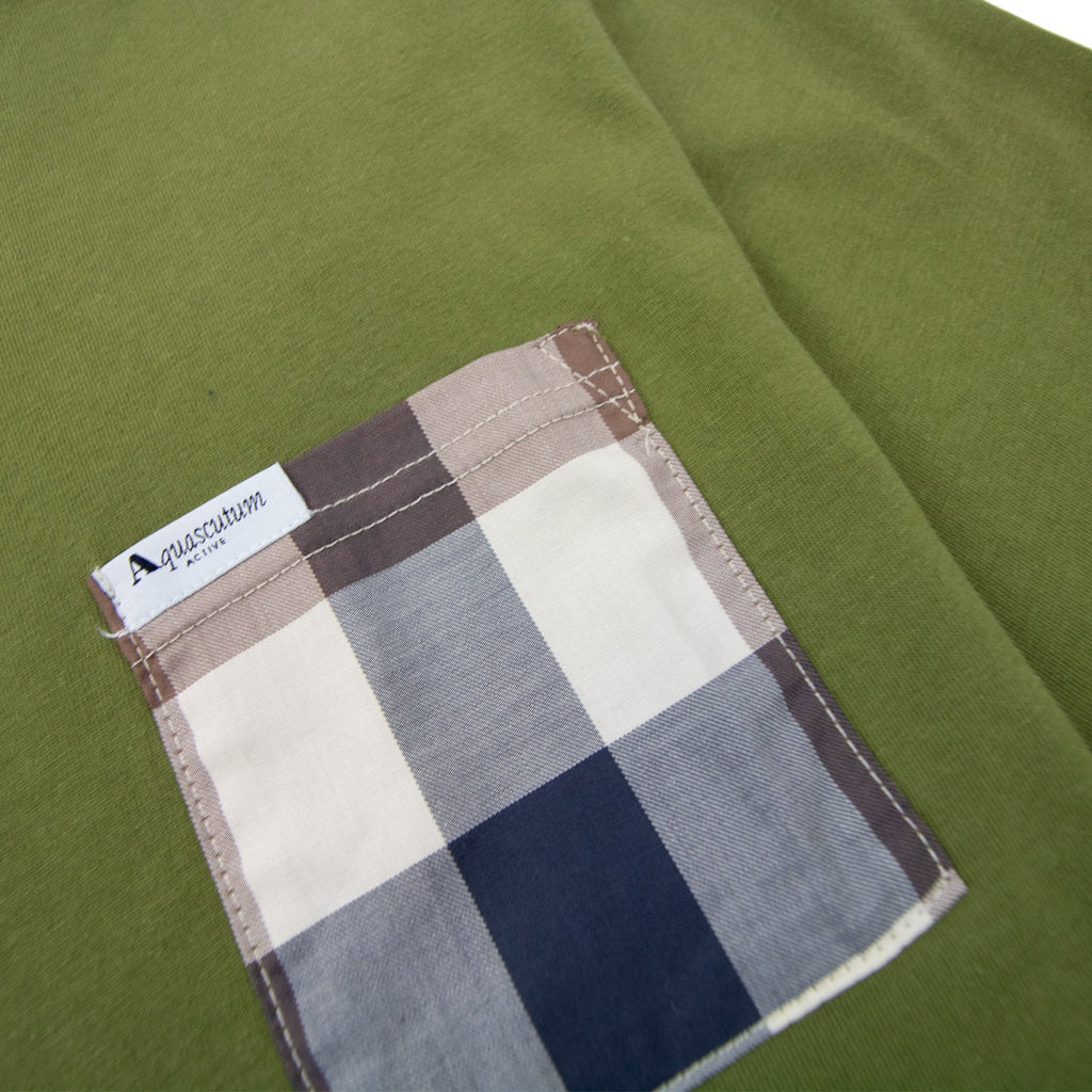 Aquascutum Macro Club Check T-shirt Army Green