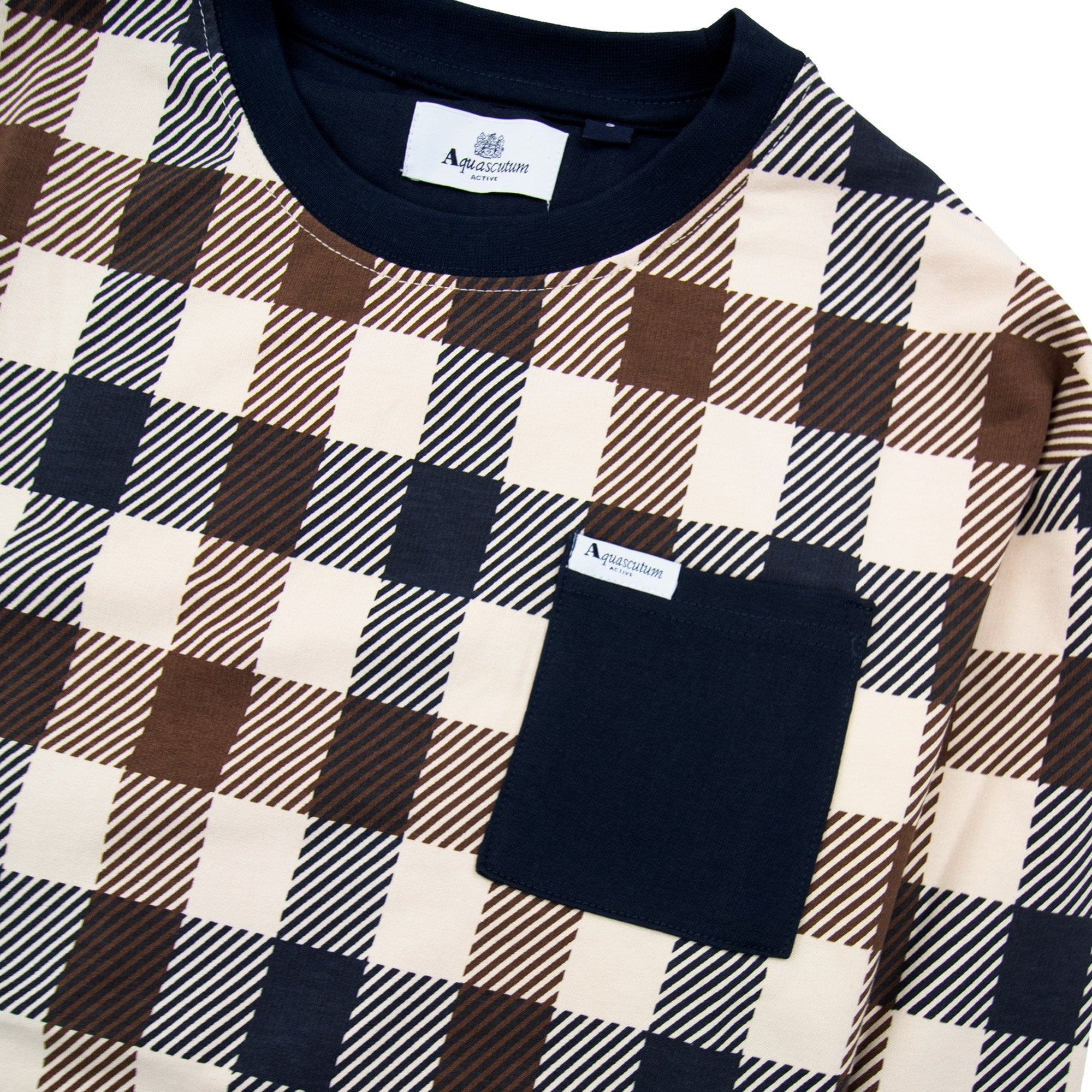 Aquascutum Macro Iconic Pocket Crewneck Navy 11