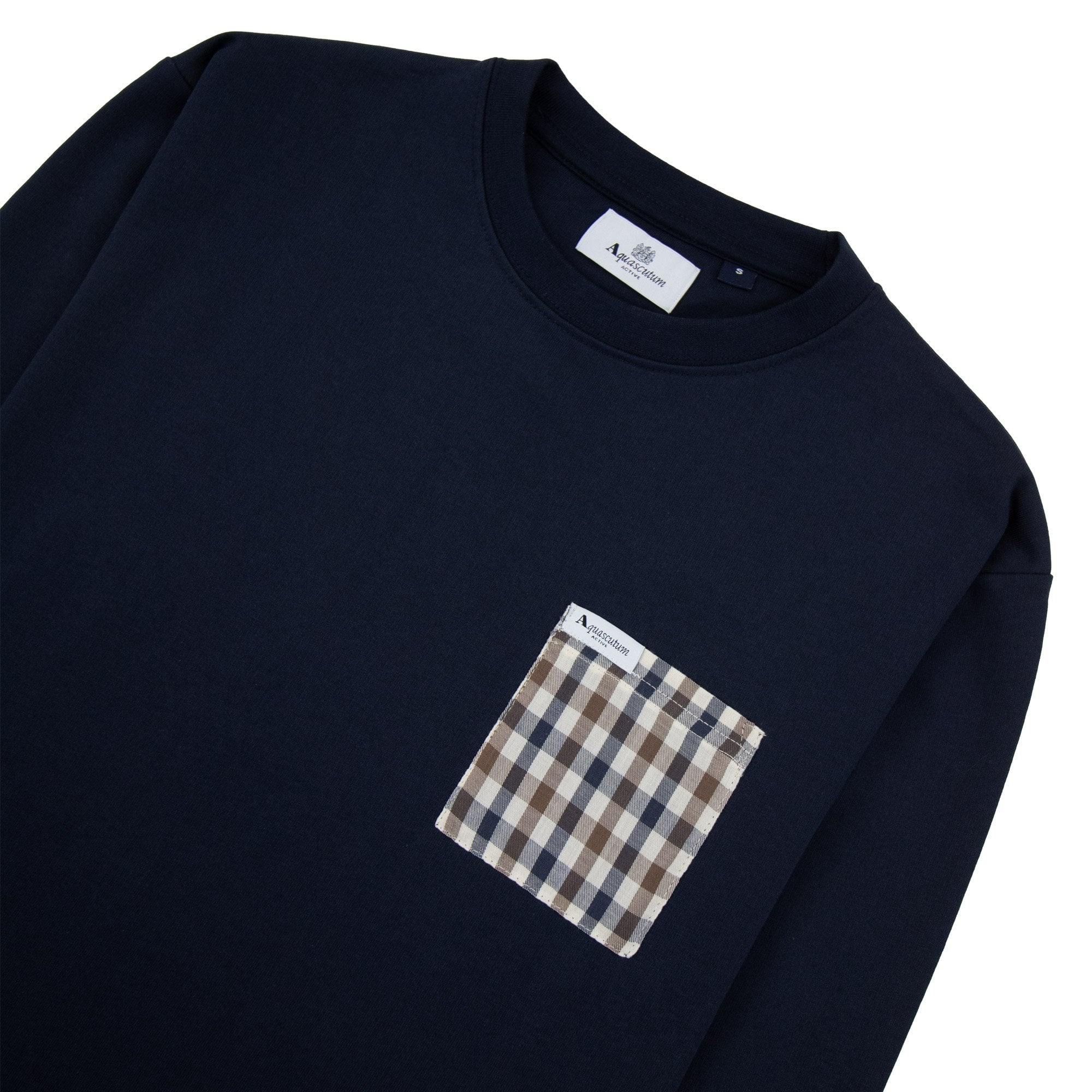 Aquascutum Iconic Pocket Crewneck Navy 11