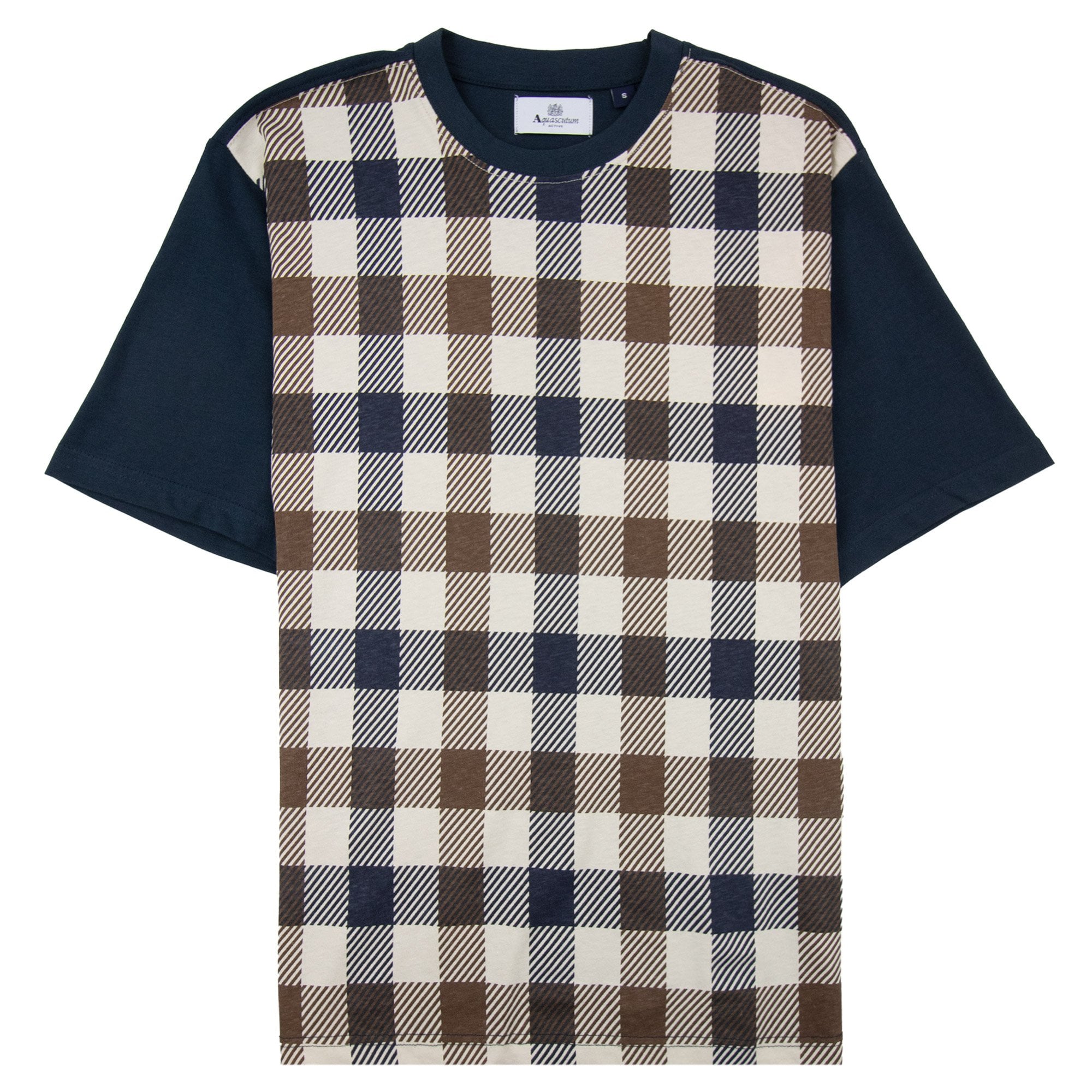 Aquascutum Macro Iconic Front T-shirt Navy 11
