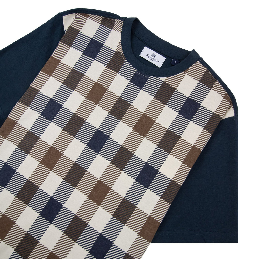 Aquascutum Macro Iconic Front T-shirt Navy 11