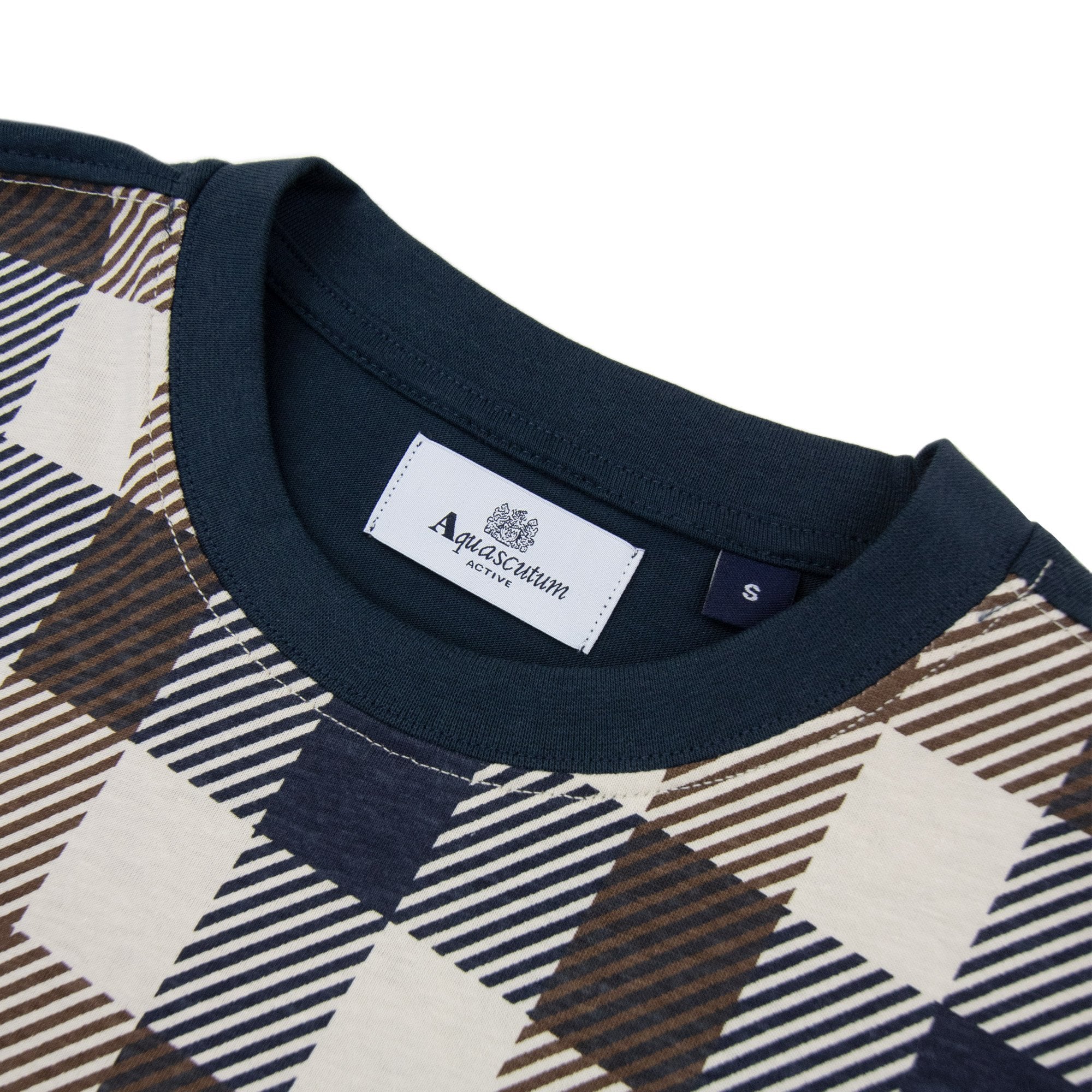 Aquascutum Macro Iconic Front T-shirt Navy 11