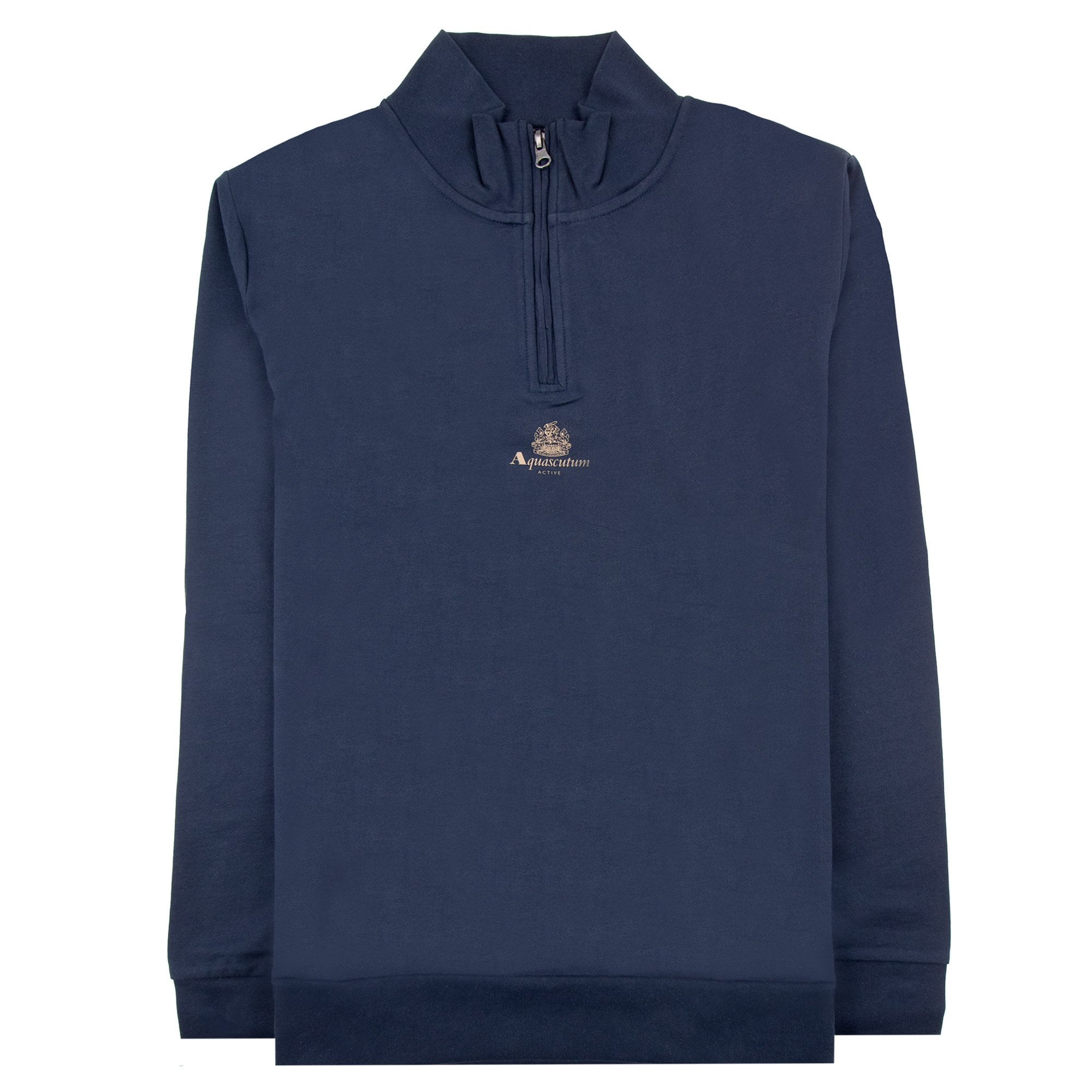 Aquascutum Small Logo Quarter Zip Navy 11