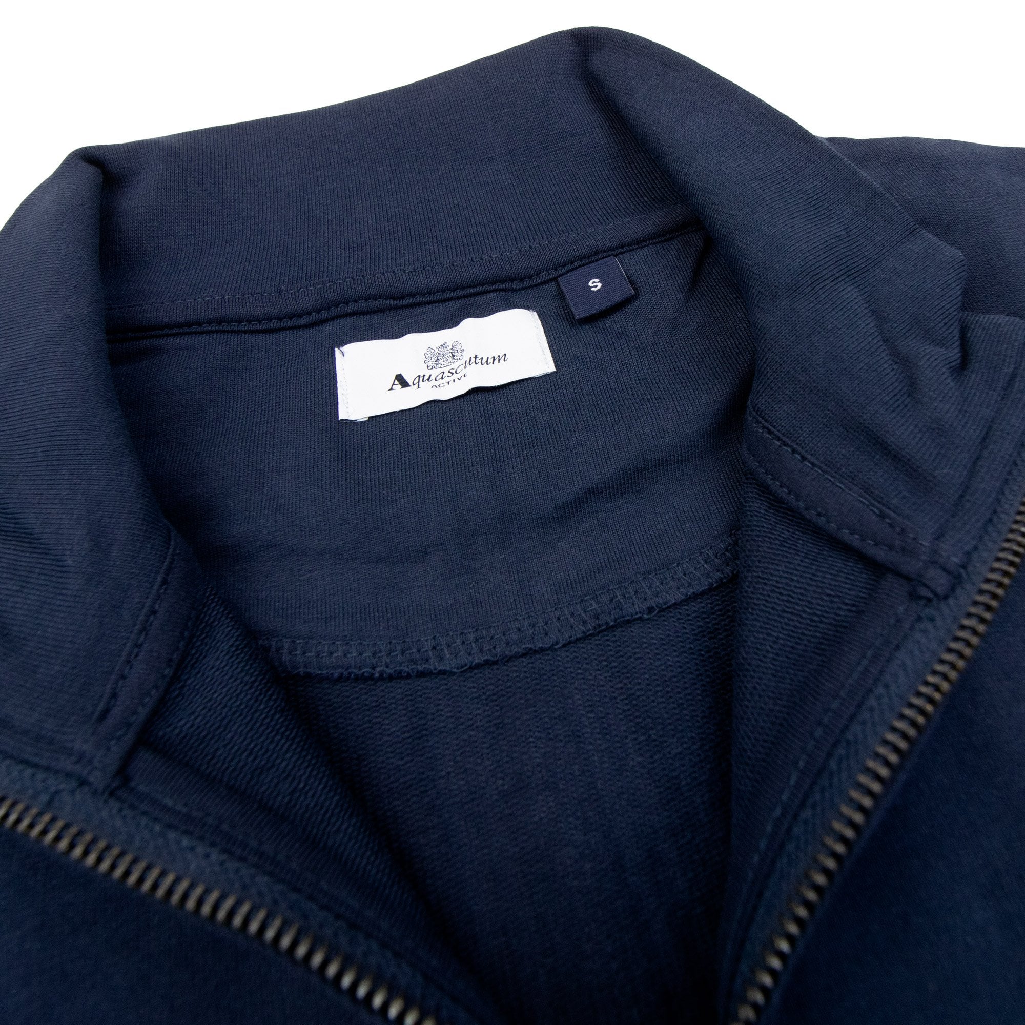 Aquascutum Small Logo Quarter Zip Navy 11