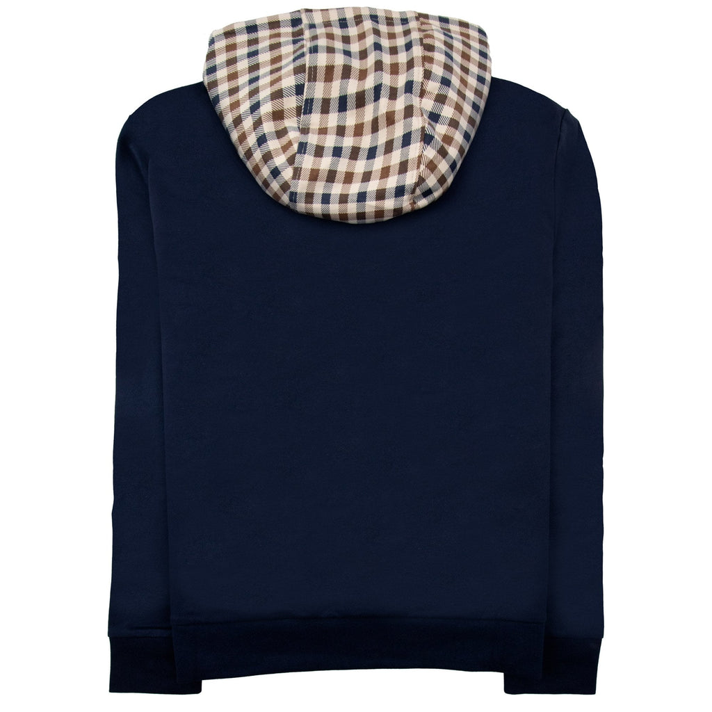 Aquascutum Club Check Hoodie Navy 11
