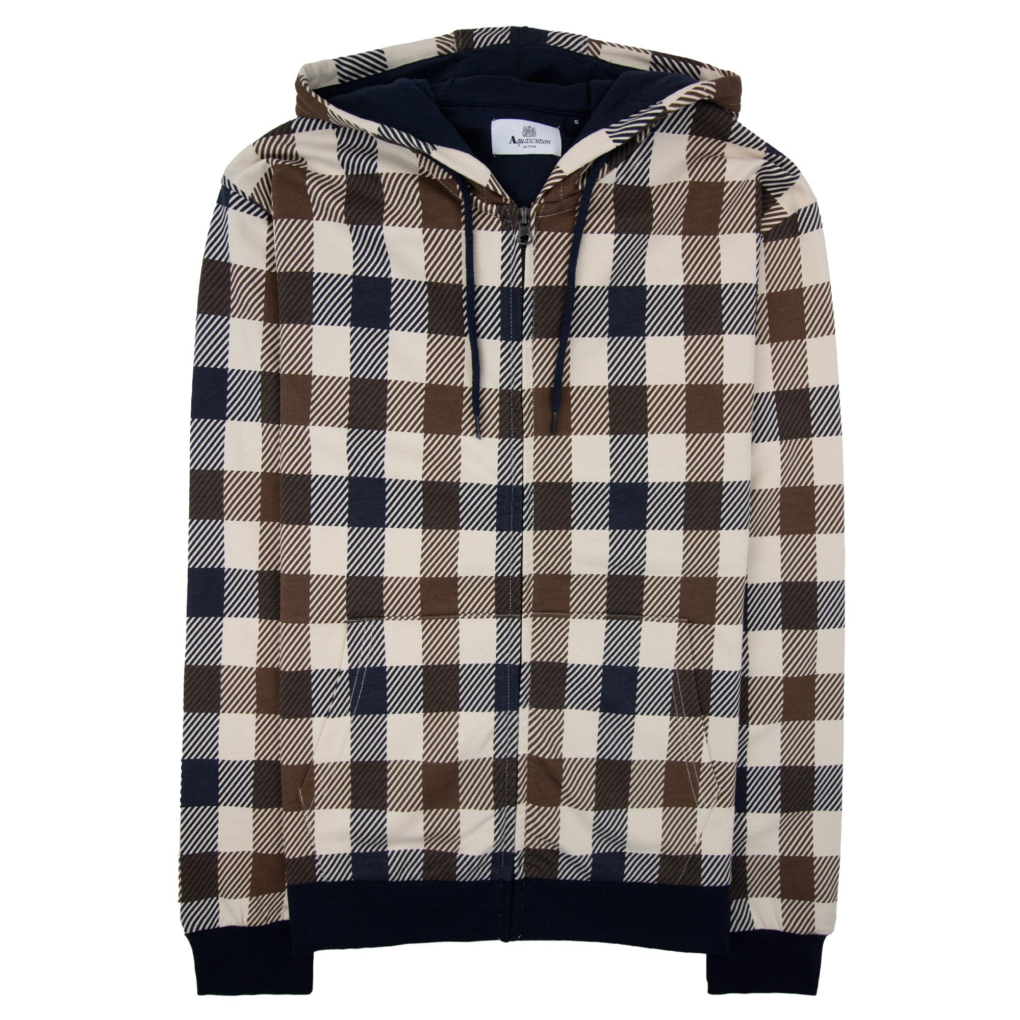 Aquascutum Macro Iconic Hoodie Navy 11