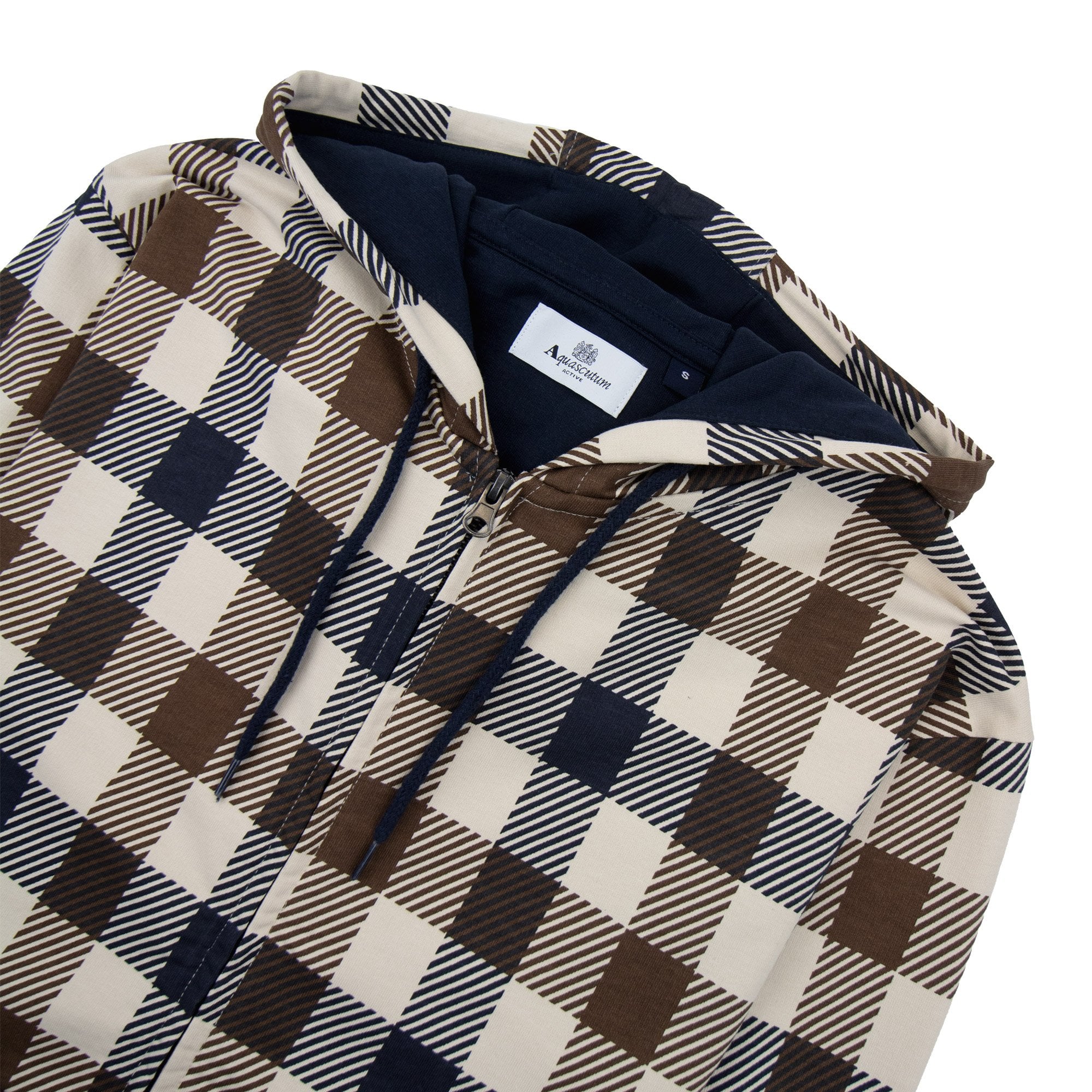 Aquascutum Macro Iconic Hoodie Navy 11