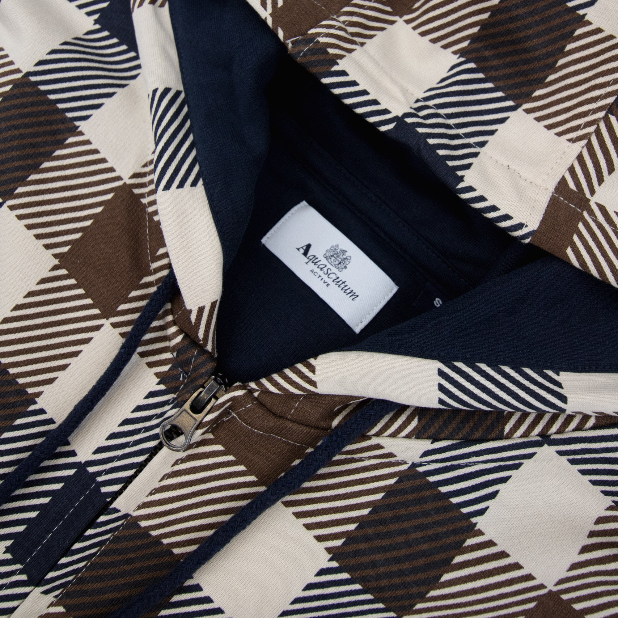 Aquascutum Macro Iconic Hoodie Navy 11