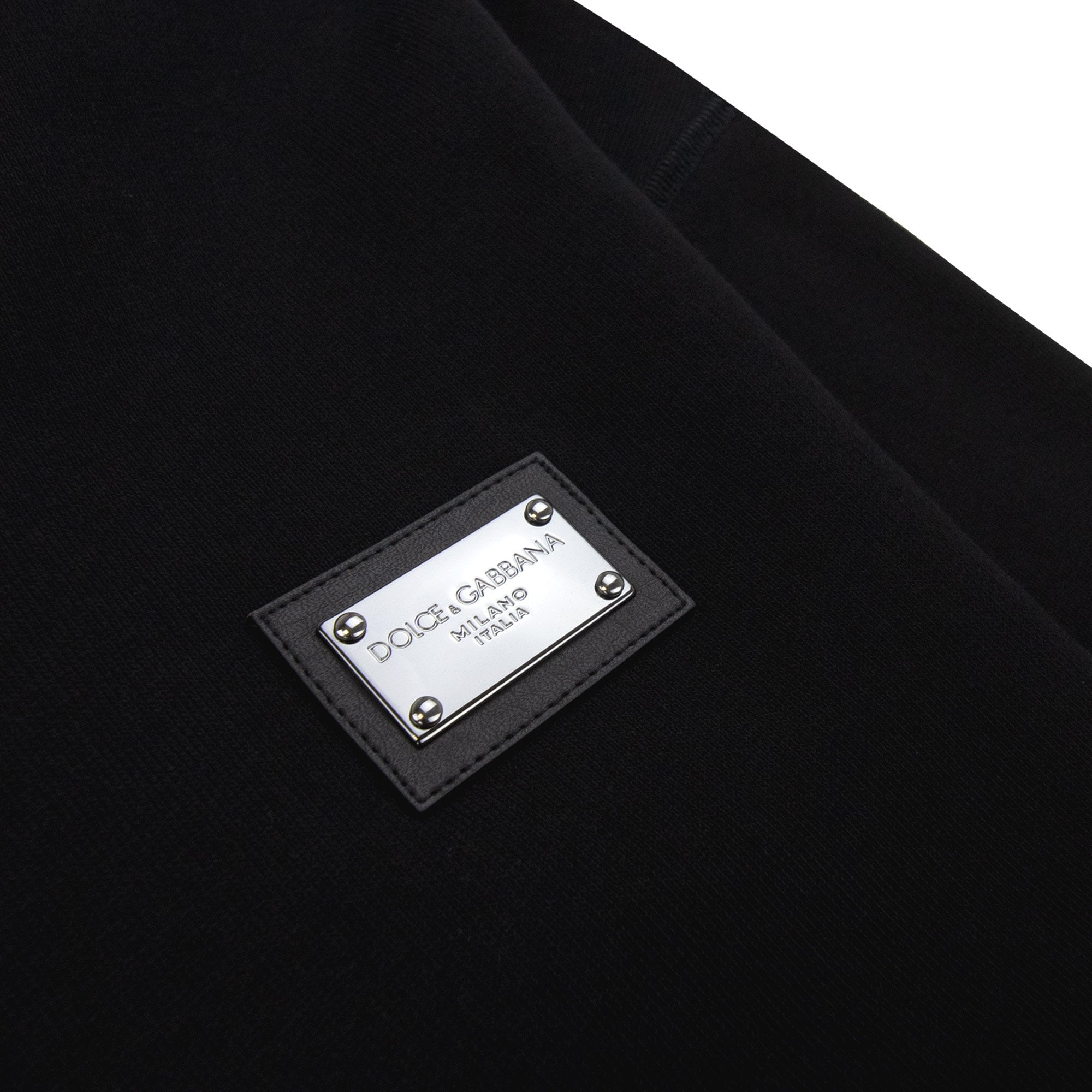 Dolce & Gabbana Jersey Hoodie With Branded Tag Black