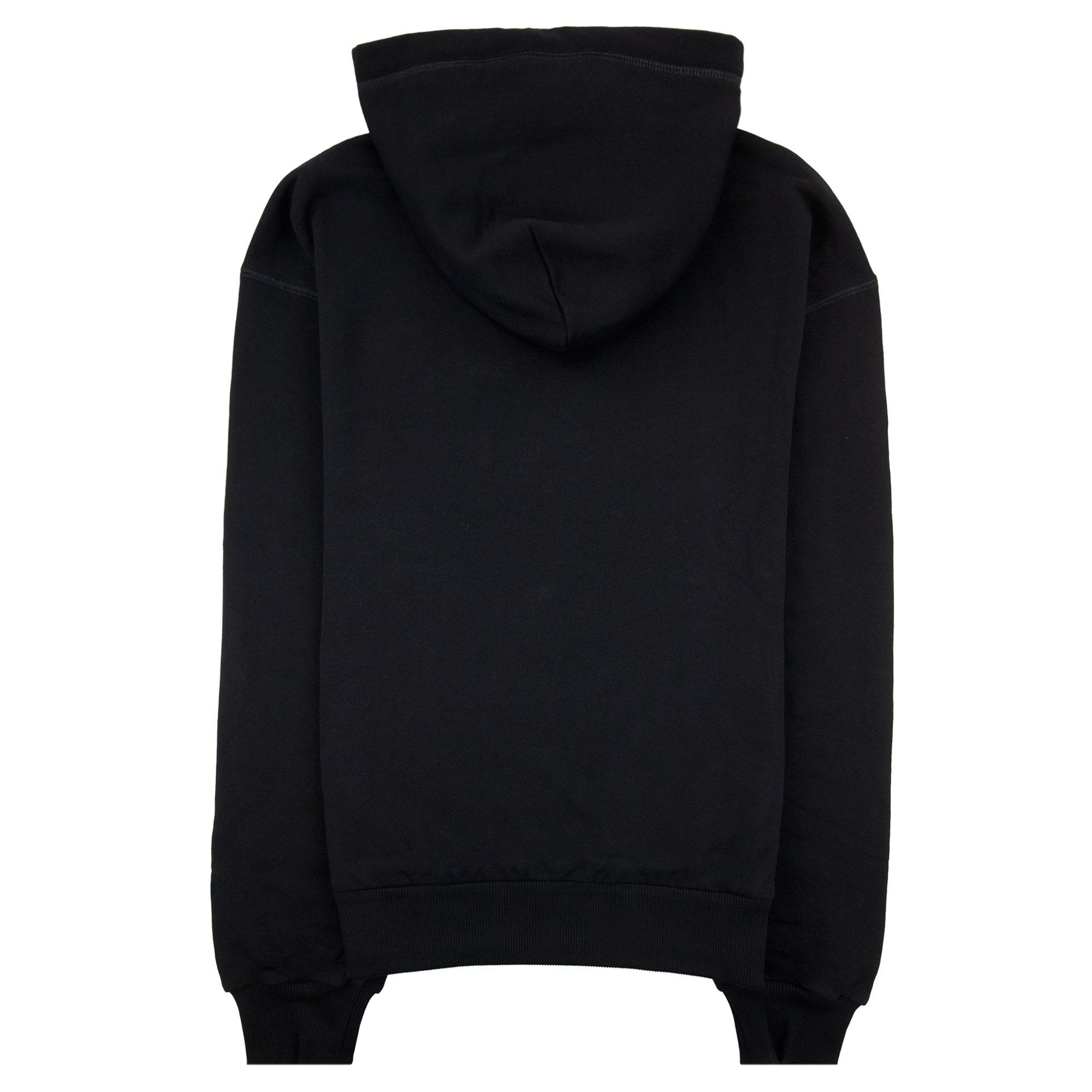 Dolce & Gabbana Jersey Hoodie With Branded Tag Black