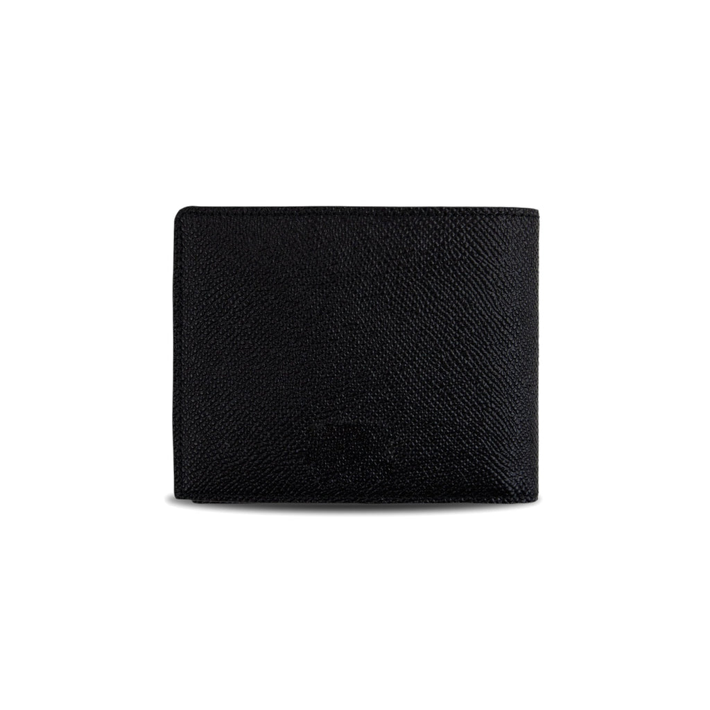 Dolce & Gabbana Calfskin Bi-fold Wallet With Logo Tag Black