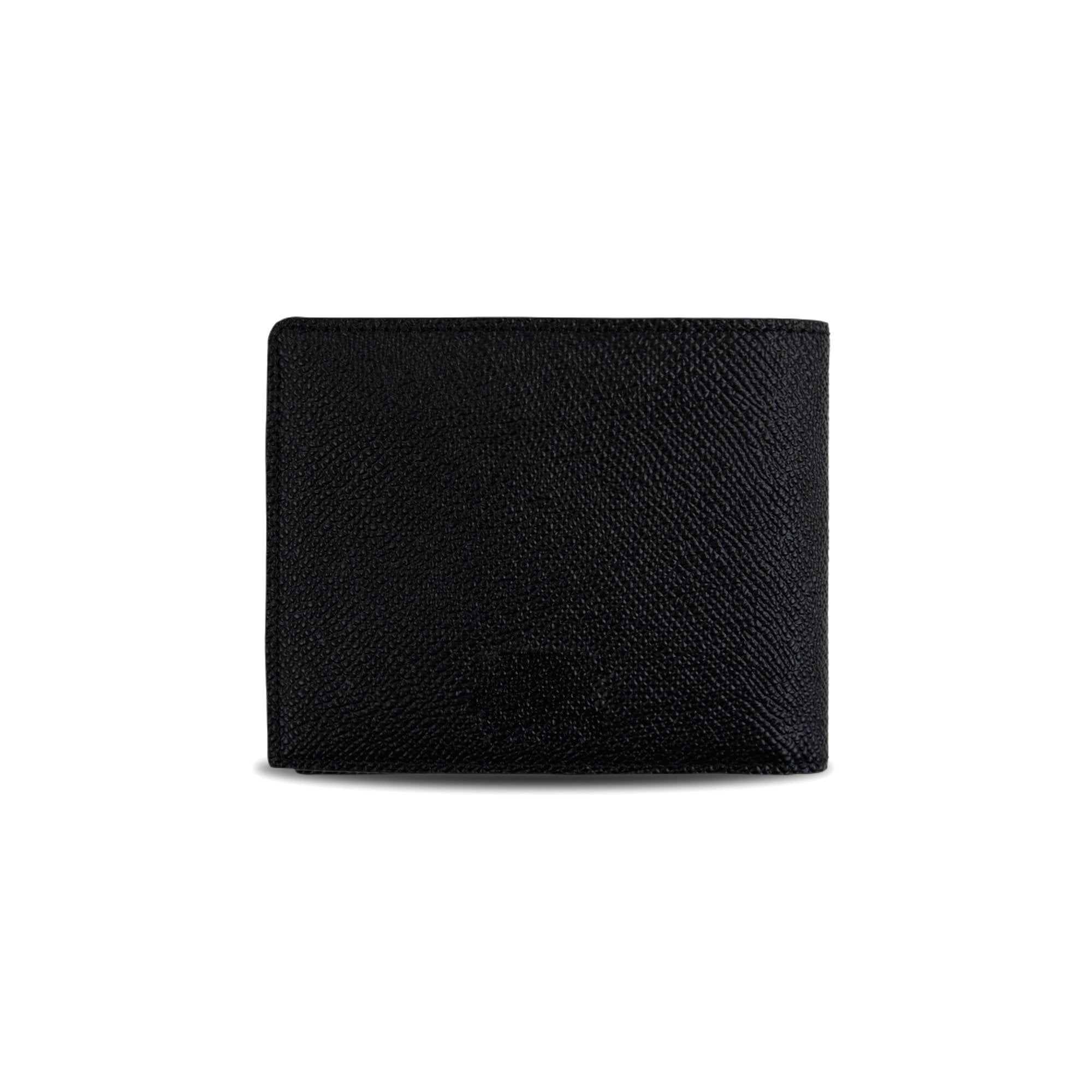 Dolce & Gabbana Calfskin Bi-fold Wallet With Logo Tag Black