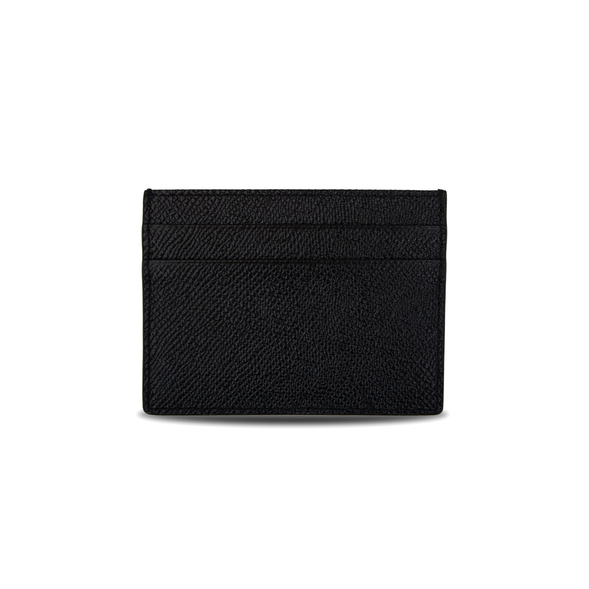 Dolce & Gabbana Calfskin Card Holder With Branded Plate Black